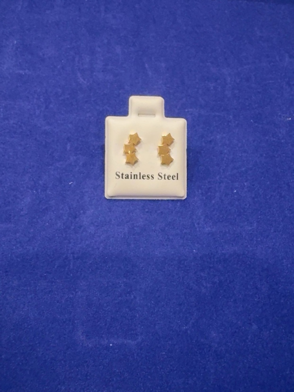 Gold Star Cluster Stainless Steel Stud Earrings